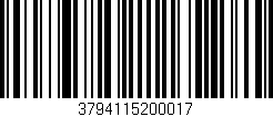 Código de barras (EAN, GTIN, SKU, ISBN): '3794115200017'