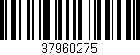 Código de barras (EAN, GTIN, SKU, ISBN): '37960275'