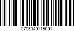 Código de barras (EAN, GTIN, SKU, ISBN): '3796840115031'