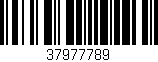 Código de barras (EAN, GTIN, SKU, ISBN): '37977789'
