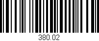 Código de barras (EAN, GTIN, SKU, ISBN): '380.02'