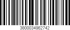 Código de barras (EAN, GTIN, SKU, ISBN): '3800034962742'
