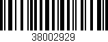 Código de barras (EAN, GTIN, SKU, ISBN): '38002929'