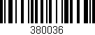 Código de barras (EAN, GTIN, SKU, ISBN): '380036'