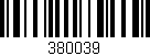 Código de barras (EAN, GTIN, SKU, ISBN): '380039'