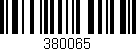 Código de barras (EAN, GTIN, SKU, ISBN): '380065'