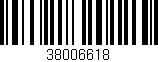 Código de barras (EAN, GTIN, SKU, ISBN): '38006618'