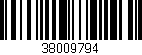 Código de barras (EAN, GTIN, SKU, ISBN): '38009794'