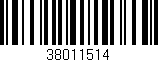 Código de barras (EAN, GTIN, SKU, ISBN): '38011514'