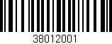 Código de barras (EAN, GTIN, SKU, ISBN): '38012001'
