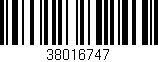 Código de barras (EAN, GTIN, SKU, ISBN): '38016747'