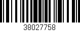 Código de barras (EAN, GTIN, SKU, ISBN): '38027758'