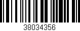 Código de barras (EAN, GTIN, SKU, ISBN): '38034356'