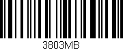 Código de barras (EAN, GTIN, SKU, ISBN): '3803MB'