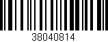 Código de barras (EAN, GTIN, SKU, ISBN): '38040814'