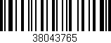 Código de barras (EAN, GTIN, SKU, ISBN): '38043765'