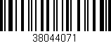 Código de barras (EAN, GTIN, SKU, ISBN): '38044071'