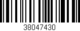 Código de barras (EAN, GTIN, SKU, ISBN): '38047430'
