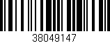 Código de barras (EAN, GTIN, SKU, ISBN): '38049147'
