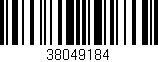Código de barras (EAN, GTIN, SKU, ISBN): '38049184'