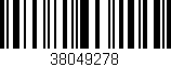 Código de barras (EAN, GTIN, SKU, ISBN): '38049278'