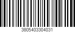Código de barras (EAN, GTIN, SKU, ISBN): '3805403304031'