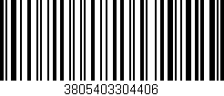 Código de barras (EAN, GTIN, SKU, ISBN): '3805403304406'