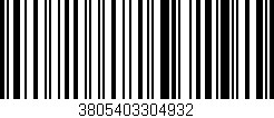 Código de barras (EAN, GTIN, SKU, ISBN): '3805403304932'