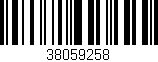 Código de barras (EAN, GTIN, SKU, ISBN): '38059258'