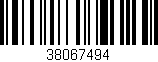 Código de barras (EAN, GTIN, SKU, ISBN): '38067494'