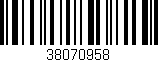 Código de barras (EAN, GTIN, SKU, ISBN): '38070958'