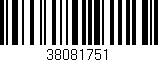 Código de barras (EAN, GTIN, SKU, ISBN): '38081751'