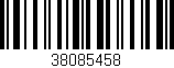 Código de barras (EAN, GTIN, SKU, ISBN): '38085458'