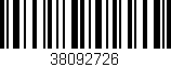 Código de barras (EAN, GTIN, SKU, ISBN): '38092726'