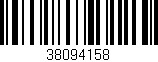 Código de barras (EAN, GTIN, SKU, ISBN): '38094158'