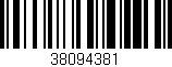 Código de barras (EAN, GTIN, SKU, ISBN): '38094381'