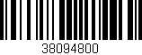 Código de barras (EAN, GTIN, SKU, ISBN): '38094800'