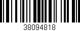 Código de barras (EAN, GTIN, SKU, ISBN): '38094818'