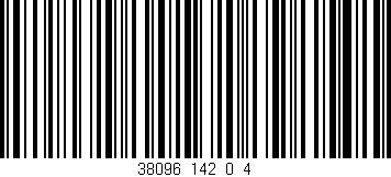 Código de barras (EAN, GTIN, SKU, ISBN): '38096_142_0_4'