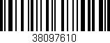 Código de barras (EAN, GTIN, SKU, ISBN): '38097610'