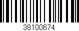 Código de barras (EAN, GTIN, SKU, ISBN): '38100674'