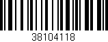 Código de barras (EAN, GTIN, SKU, ISBN): '38104118'