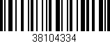 Código de barras (EAN, GTIN, SKU, ISBN): '38104334'