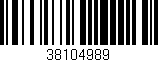 Código de barras (EAN, GTIN, SKU, ISBN): '38104989'