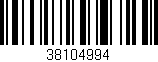 Código de barras (EAN, GTIN, SKU, ISBN): '38104994'