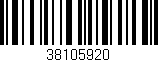 Código de barras (EAN, GTIN, SKU, ISBN): '38105920'