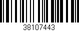 Código de barras (EAN, GTIN, SKU, ISBN): '38107443'