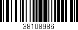 Código de barras (EAN, GTIN, SKU, ISBN): '38108986'