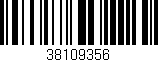 Código de barras (EAN, GTIN, SKU, ISBN): '38109356'