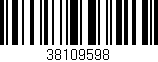 Código de barras (EAN, GTIN, SKU, ISBN): '38109598'